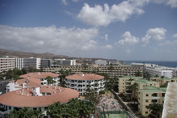 Gran Canaria terrasse med udsigt